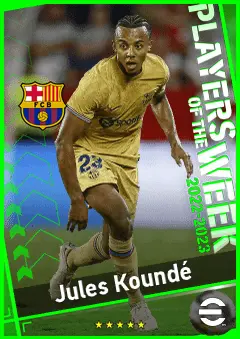 Jules Koundé eFootball 2026 player card, 94 OVR RB