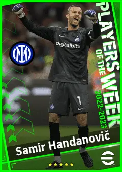 Samir Handanovič eFootball 2026 player card, 93 OVR GK