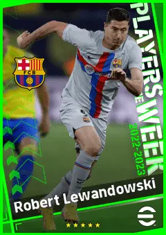 Robert Lewandowski eFootball 2026 player card, 97 OVR CF