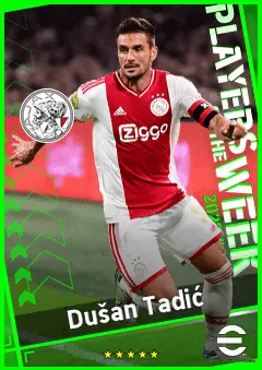 Dušan Tadić eFootball 2026 player card, 93 OVR RWF