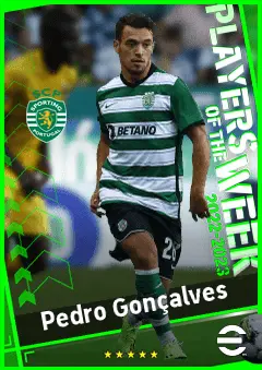Pedro Gonçalves eFootball 2026 player card, 92 OVR CMF