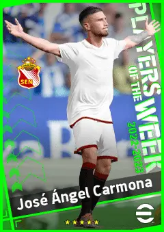 José Ángel Carmona eFootball 2026 player card, 90 OVR RB
