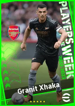 Granit Xhaka eFootball 2026 player card, 93 OVR DMF