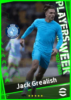 Jack Grealish eFootball 2026 player card, 94 OVR LWF