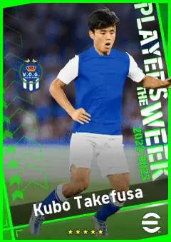 Kubo Takefusa eFootball 2026 player card, 90 OVR CF