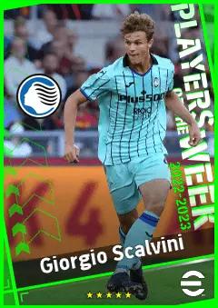 Giorgio Scalvini eFootball 2026 player card, 88 OVR CMF