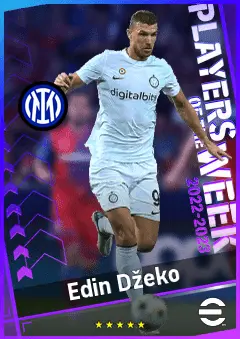 Edin Džeko eFootball 2026 player card, 93 OVR CF