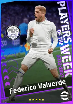 Federico Valverde eFootball 2026 player card, 94 OVR RWF