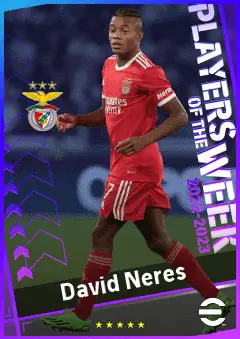 David Neres eFootball 2026 player card, 93 OVR RWF