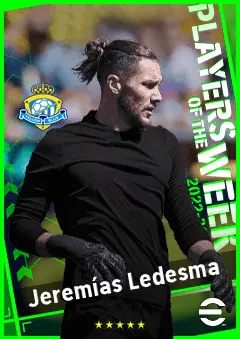 Jeremías Ledesma eFootball 2026 player card, 90 OVR GK