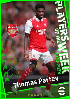 Thomas Partey eFootball 2026 player card, 93 OVR DMF