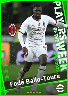 Fodé Ballo-Touré eFootball 2026 player card, 89 OVR LB
