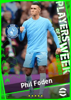 Phil Foden eFootball 2026 player card, 95 OVR RWF