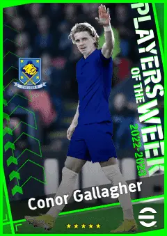 Conor Gallagher eFootball 2026 player card, 91 OVR CMF