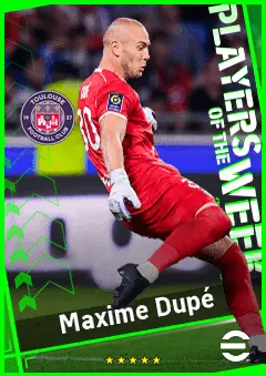 Maxime Dupé eFootball 2026 player card, 87 OVR GK