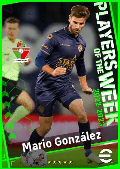 Mario González eFootball 2026 player card, 91 OVR CF
