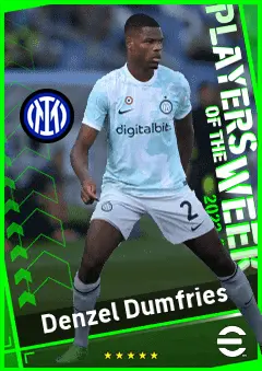 Denzel Dumfries eFootball 2026 player card, 92 OVR RMF