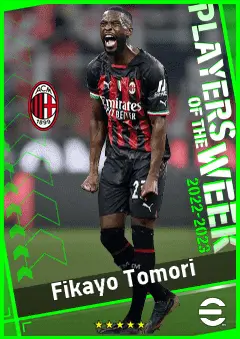 Fikayo Tomori eFootball 2026 player card, 94 OVR CB