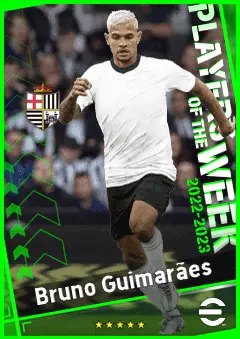 Bruno Guimarães eFootball 2026 player card, 93 OVR DMF