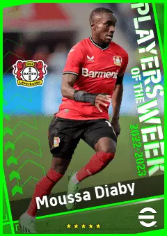 Moussa Diaby eFootball 2026 player card, 94 OVR RWF