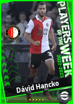 Dávid Hancko eFootball 2026 player card, 89 OVR LB