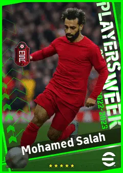 Mohamed Salah eFootball 2026 player card, 97 OVR CF
