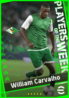 William Carvalho eFootball 2026 player card, 93 OVR DMF