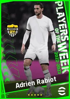 Adrien Rabiot eFootball 2026 player card, 93 OVR CMF
