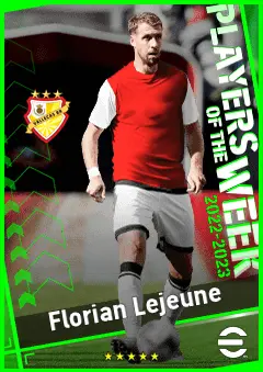 Florian Lejeune eFootball 2026 player card, 88 OVR CB