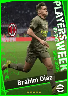 Brahim Díaz eFootball 2026 player card, 91 OVR AMF