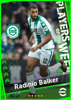 Radinio Balker eFootball 2026 player card, 89 OVR CB