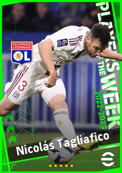 Nicolás Tagliafico eFootball 2026 player card, 94 OVR LMF
