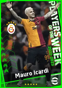 Mauro Icardi eFootball 2026 player card, 92 OVR CF