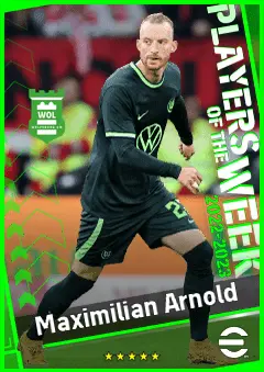 Maximilian Arnold eFootball 2026 player card, 91 OVR DMF