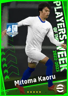 Mitoma Kaoru eFootball 2026 player card, 90 OVR LMF