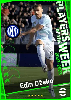 Edin Džeko eFootball 2026 player card, 93 OVR CF