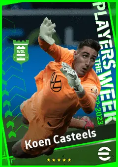 Koen Casteels eFootball 2026 player card, 93 OVR GK