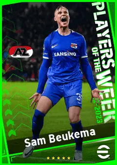 Sam Beukema eFootball 2026 player card, 90 OVR CB