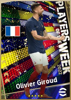 Olivier Giroud eFootball 2026 player card, 92 OVR CF