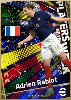 Adrien Rabiot eFootball 2026 player card, 93 OVR DMF