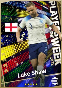 Luke Shaw eFootball 2026 player card, 93 OVR LB