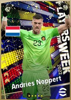 Andries Noppert eFootball 2026 player card, 90 OVR GK