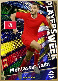 Montassar Talbi eFootball 2026 player card, 90 OVR CB