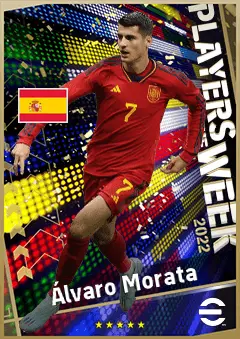 Álvaro Morata eFootball 2026 player card, 93 OVR CF