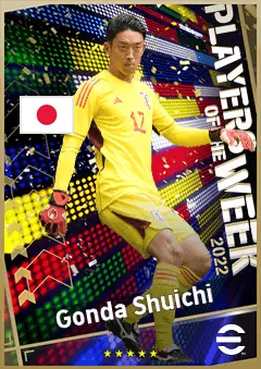 Gonda Shuichi eFootball 2026 player card, 90 OVR GK
