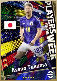 Asano Takuma eFootball 2026 player card, 90 OVR CF