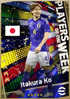 Itakura Ko eFootball 2026 player card, 91 OVR CB