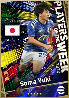 Soma Yuki eFootball 2026 player card, 90 OVR LWF