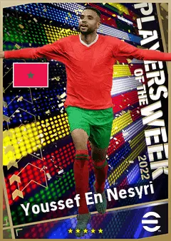 Youssef En Nesyri eFootball 2026 player card, 93 OVR CF