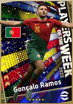 Gonçalo Ramos eFootball 2026 player card, 92 OVR CF